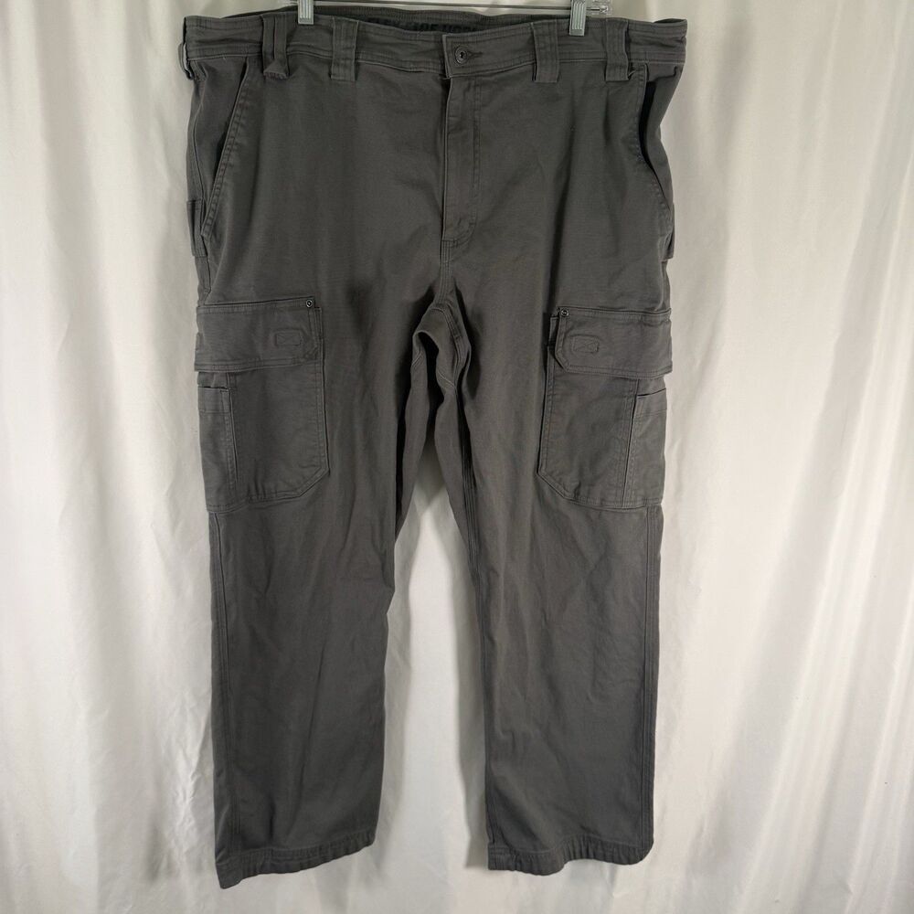Duluth Flex Fire Hose Pants Men's 42x30 Grey Cargo Utility Pockets Slash Pockets